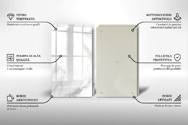 Kokkärlskydd Modern marmor