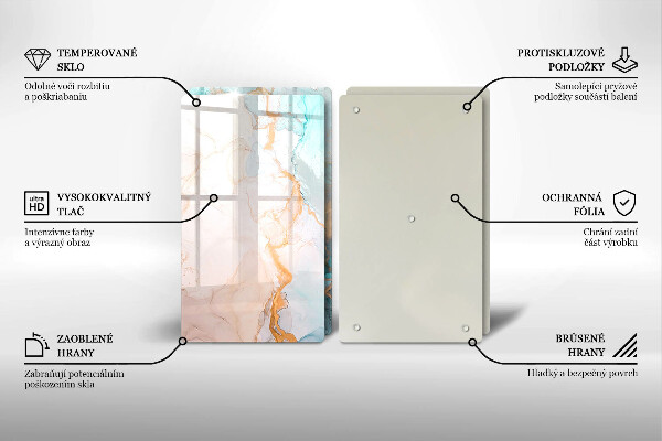 Kokkärlskydd Abstrakt marmor