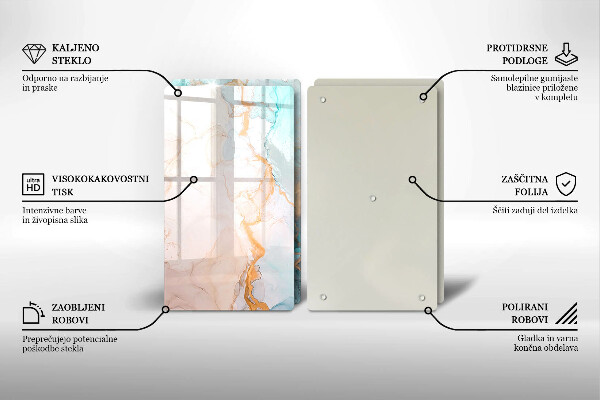 Kokkärlskydd Abstrakt marmor