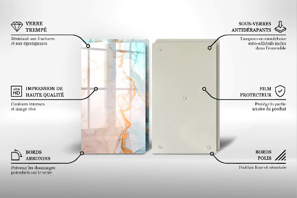 Kokkärlskydd Abstrakt marmor