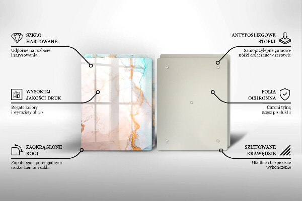 Kokkärlskydd Abstrakt marmor