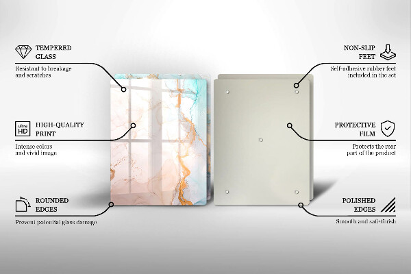 Kokkärlskydd Abstrakt marmor