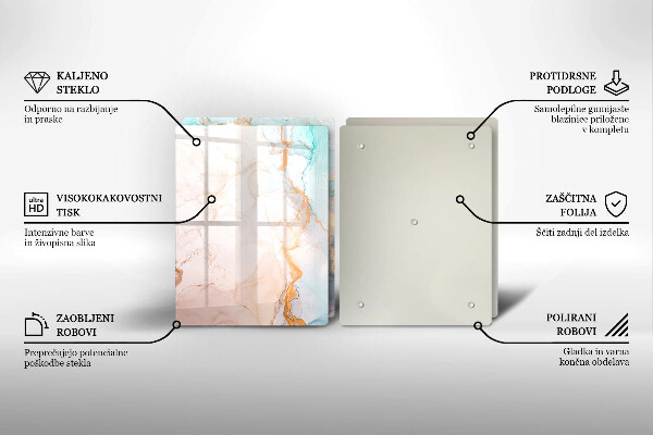 Kokkärlskydd Abstrakt marmor