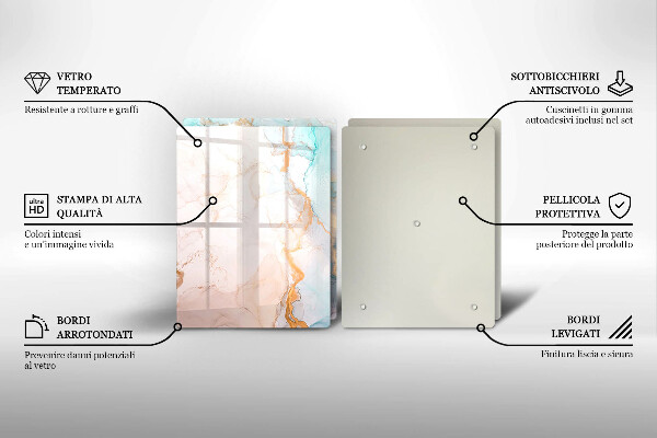 Kokkärlskydd Abstrakt marmor
