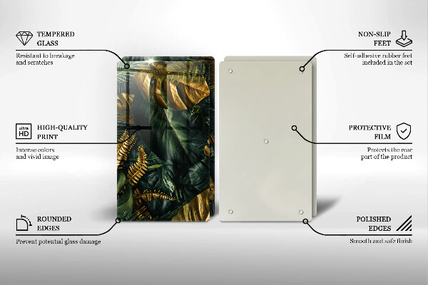 Kokkärlskydd Gyllene Monstera blad