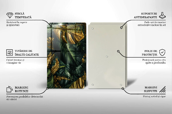 Kokkärlskydd Gyllene Monstera blad