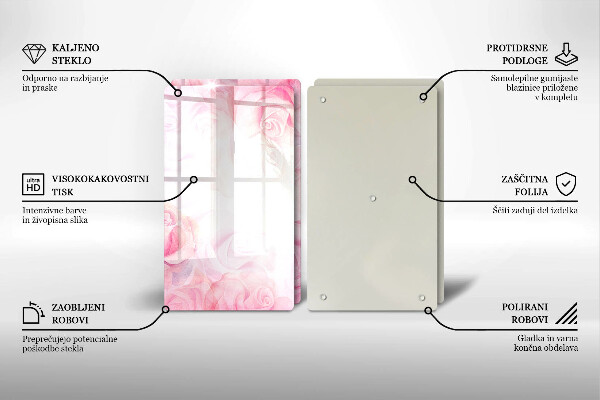 Kokkärlskydd Delikat rosor bakgrund