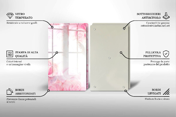 Kokkärlskydd Delikat rosor bakgrund