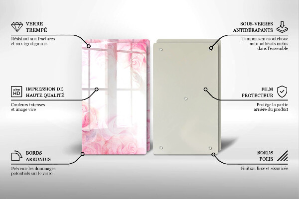 Kokkärlskydd Delikat rosor bakgrund