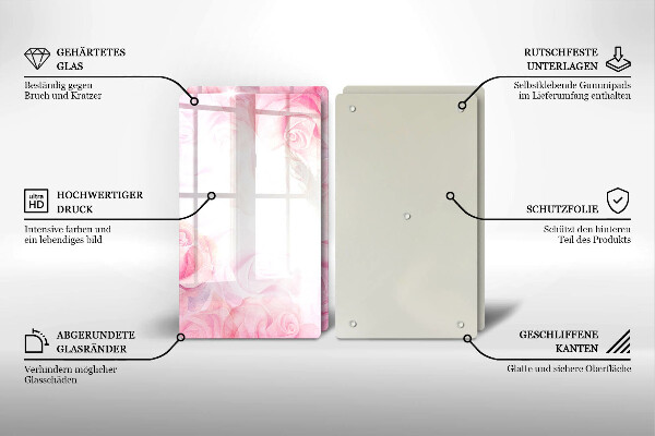 Kokkärlskydd Delikat rosor bakgrund