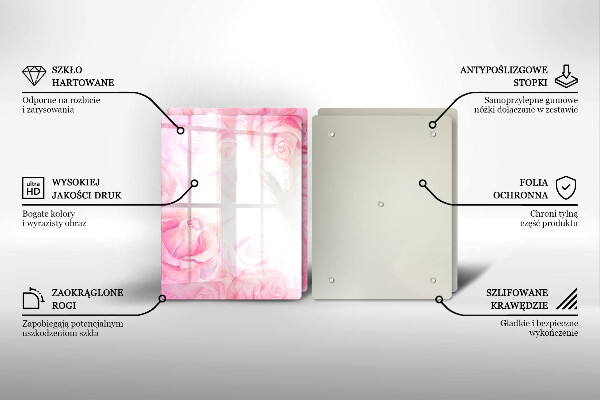 Kokkärlskydd Delikat rosor bakgrund