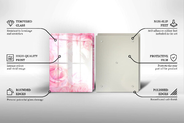 Kokkärlskydd Delikat rosor bakgrund