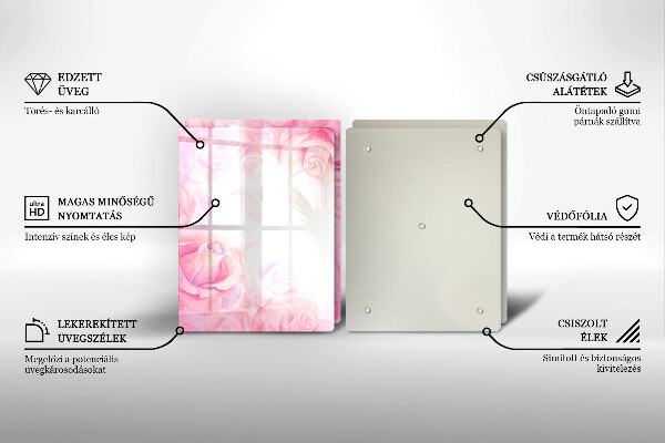 Kokkärlskydd Delikat rosor bakgrund