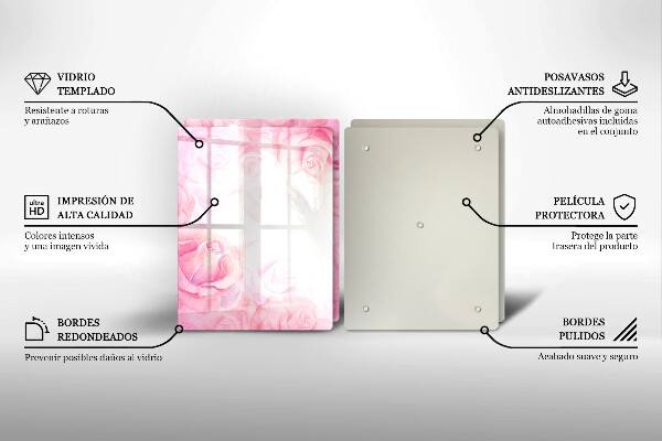 Kokkärlskydd Delikat rosor bakgrund