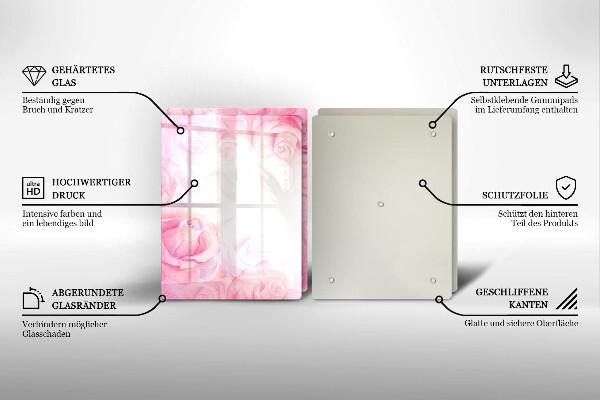 Kokkärlskydd Delikat rosor bakgrund