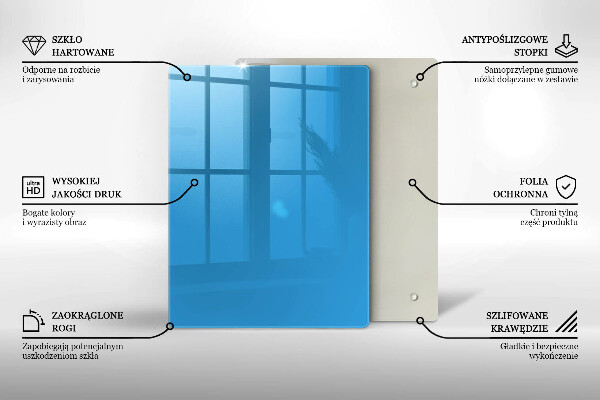 Skydd för induktionsspis modern Blå färg