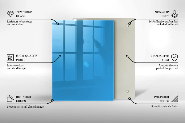 Skydd för induktionsspis modern Blå färg
