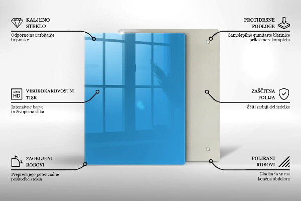 Skydd för induktionsspis modern Blå färg