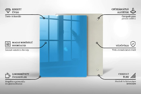 Skydd för induktionsspis modern Blå färg