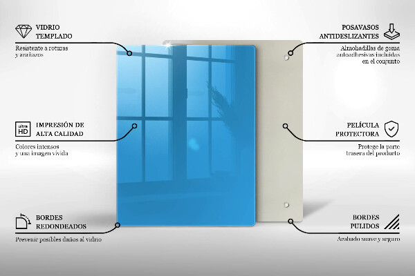 Skydd för induktionsspis modern Blå färg
