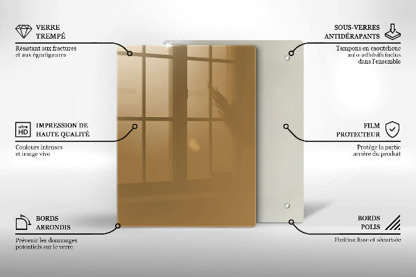 Skydd för induktionsspis modern Beige färg