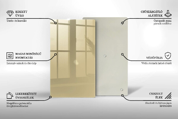 Skydd för induktionsspis modern Beige färg