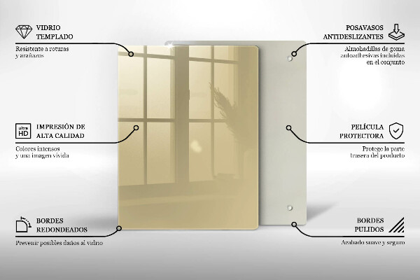 Skydd för induktionsspis modern Beige färg