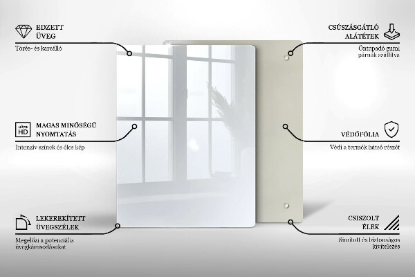 Skydd för induktionsspis modern Färg vit