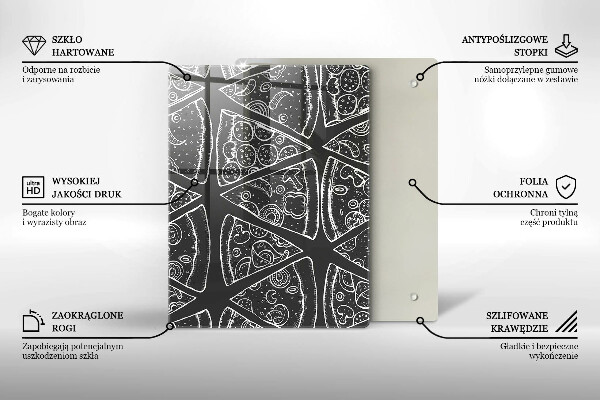 Glashällskydd modern Pizza illustration