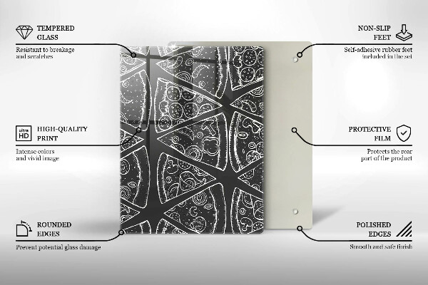 Glashällskydd modern Pizza illustration