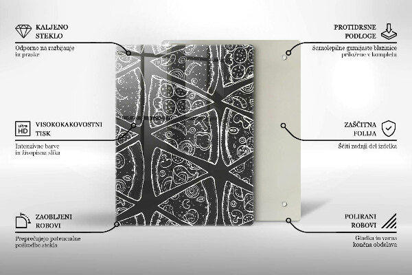 Glashällskydd modern Pizza illustration