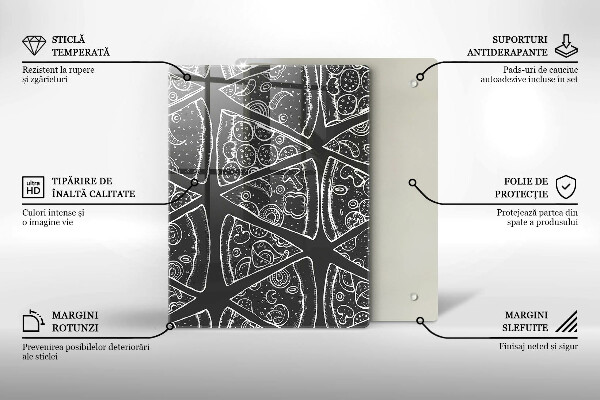 Glashällskydd modern Pizza illustration
