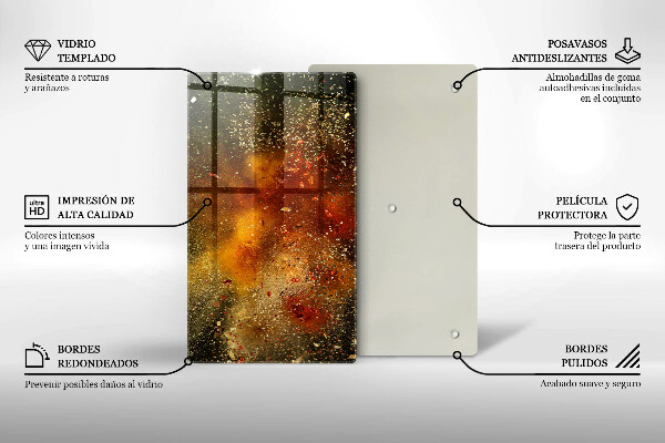 Skydd för induktionsspis modern Färgglada kryddor