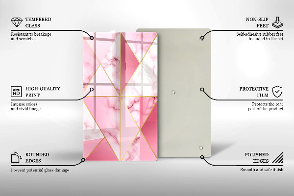 Spisskyddsplatta modern Geometrisk marmor