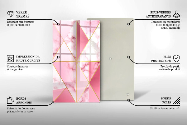 Spisskyddsplatta modern Geometrisk marmor