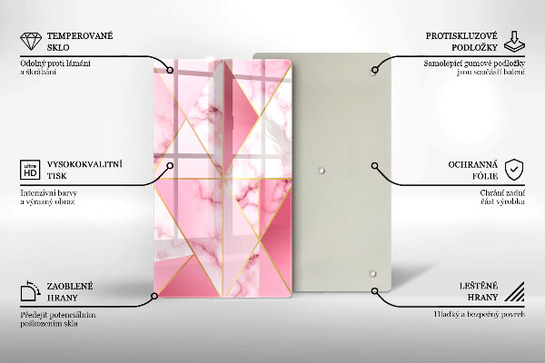 Spisskyddsplatta modern Geometrisk marmor