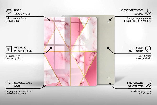 Spisskyddsplatta modern Geometrisk marmor