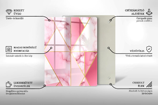 Spisskyddsplatta modern Geometrisk marmor