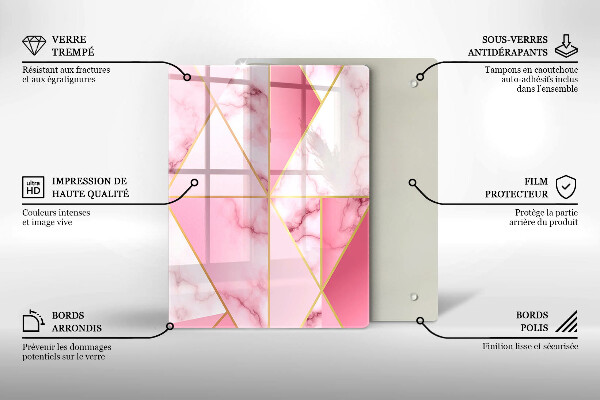 Spisskyddsplatta modern Geometrisk marmor