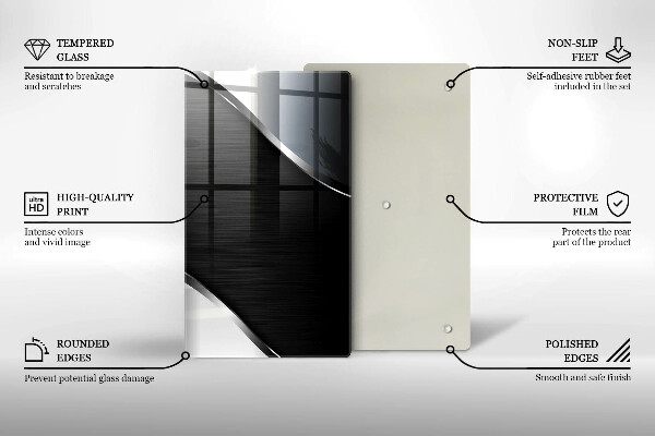 Spisskyddsplatta modern Metallabstraktion