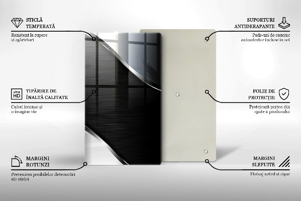 Spisskyddsplatta modern Metallabstraktion