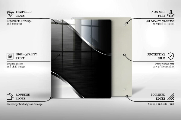 Spisskyddsplatta modern Metallabstraktion