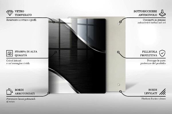 Spisskyddsplatta modern Metallabstraktion