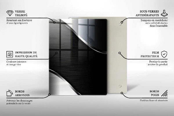 Spisskyddsplatta modern Metallabstraktion