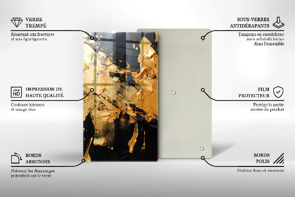 Skydd för induktionsspis modern Elegant färgstruktur