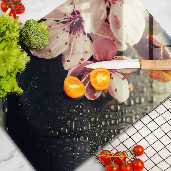 Skydd för induktionsspis modern Blommor zen stenar