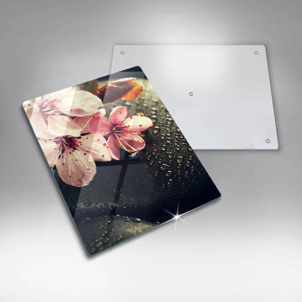 Skydd för induktionsspis modern Blommor zen stenar