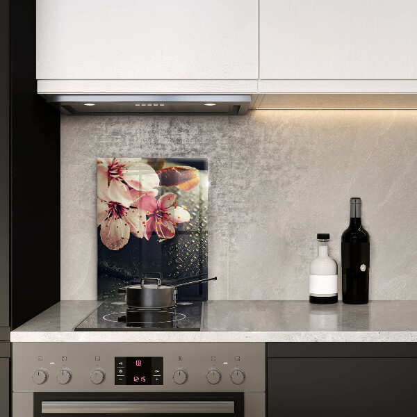 Skydd för induktionsspis modern Blommor zen stenar