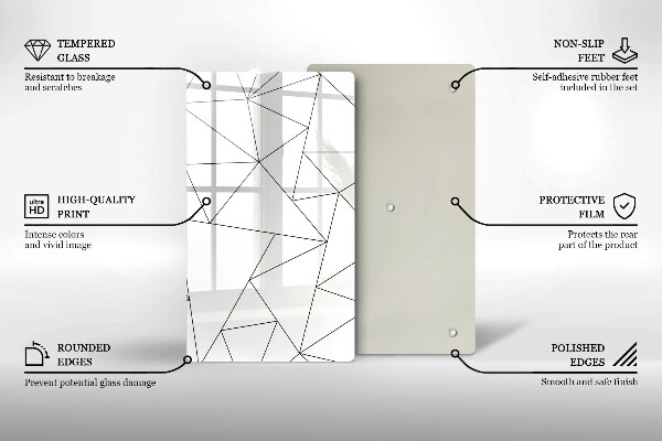 Skydd för induktionsspis modern Vita trianglar