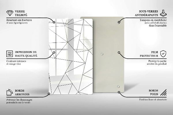 Skydd för induktionsspis modern Vita trianglar